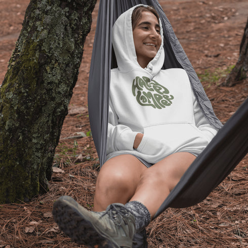 Introducing our Happy Camper Retro Letter Graphic hoodie, the perfect addition to your camping wardrobe! Made for outdoor enthusiasts and nature lovers alike, this sweater combines style and comfort for your next camping adventure.